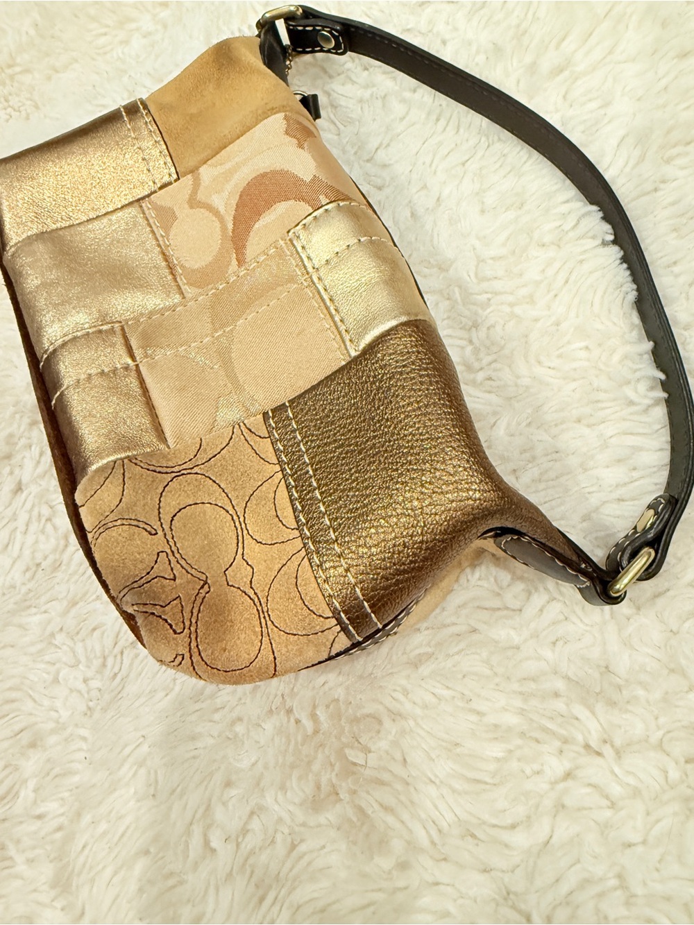 Coach Gold Patchwork Bag - Picture 4 of 10